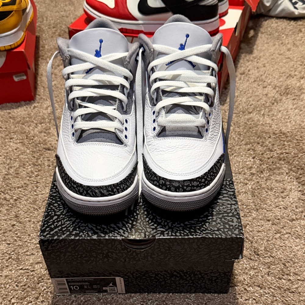 Jordan White and Gray Sneakers